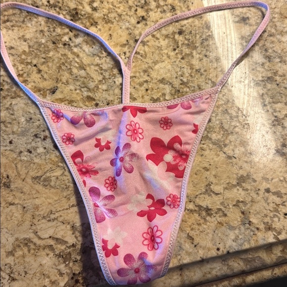 Pretty floral pink vintage VS lacy slip Y2K Fembot Ruffle Chemise - Picture 5 of 5